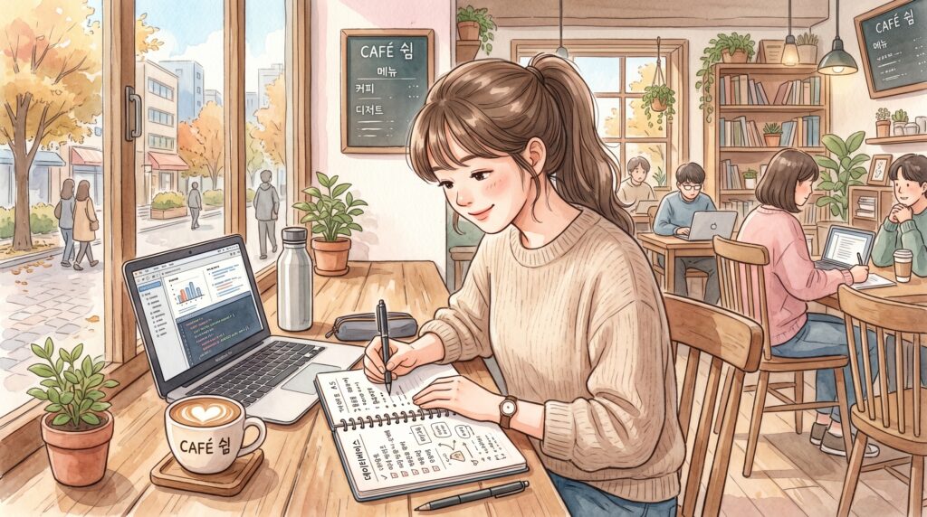 Cozy café in