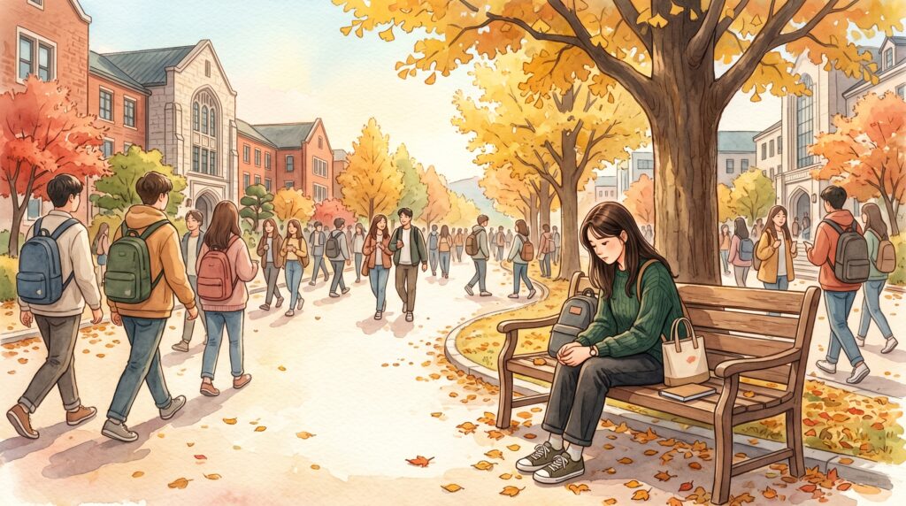 Korean university campus,
