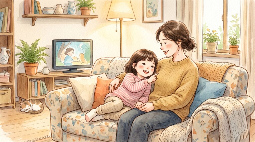 Warm watercolor illustration,