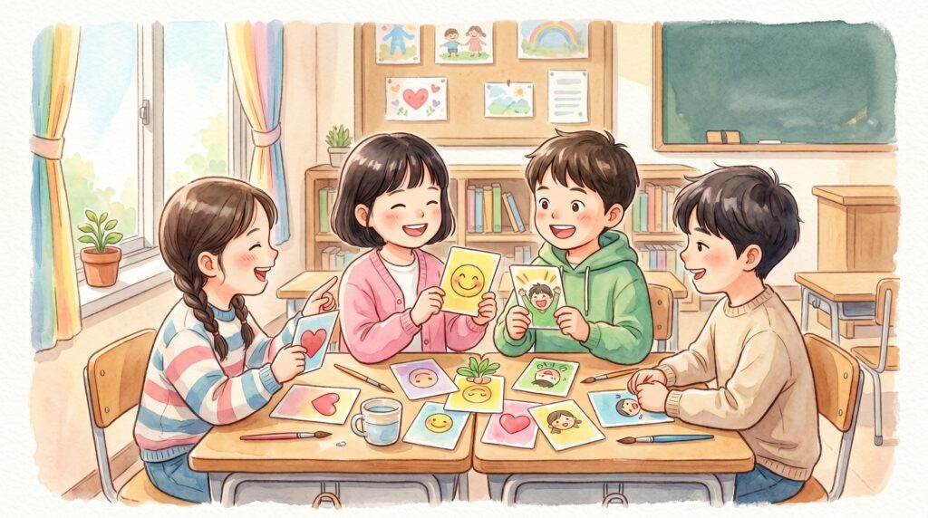 Warm watercolor illustration,