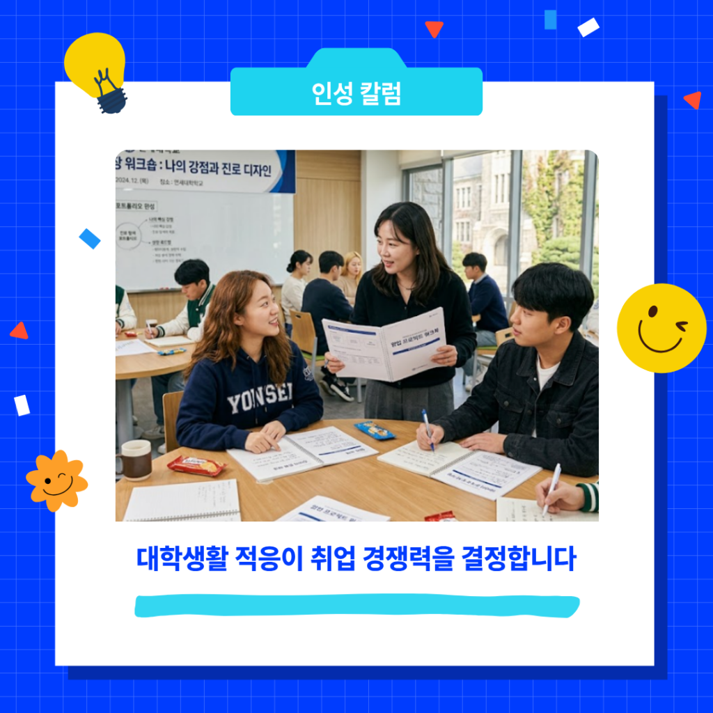 대학생활 적응이 취업 경쟁력을 결정합니다｜신입생 때 길러야 할 핵심 역량은?